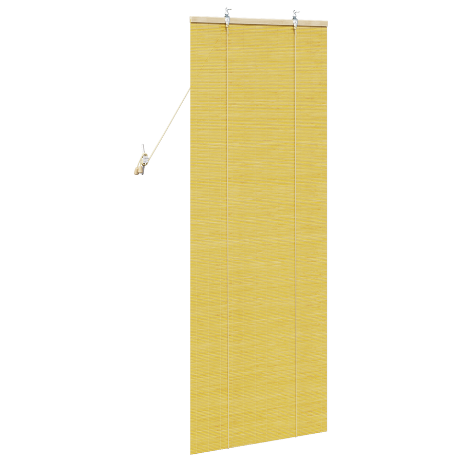 Raambuiten & Gordijnen met gordijnen Geel 60 x 160 cm Bamboe
