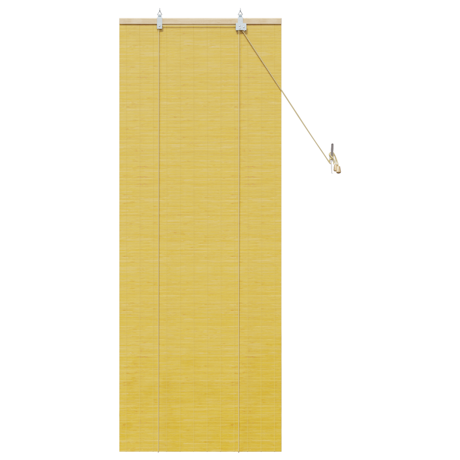 Raambuiten & Gordijnen met gordijnen Geel 60 x 160 cm Bamboe