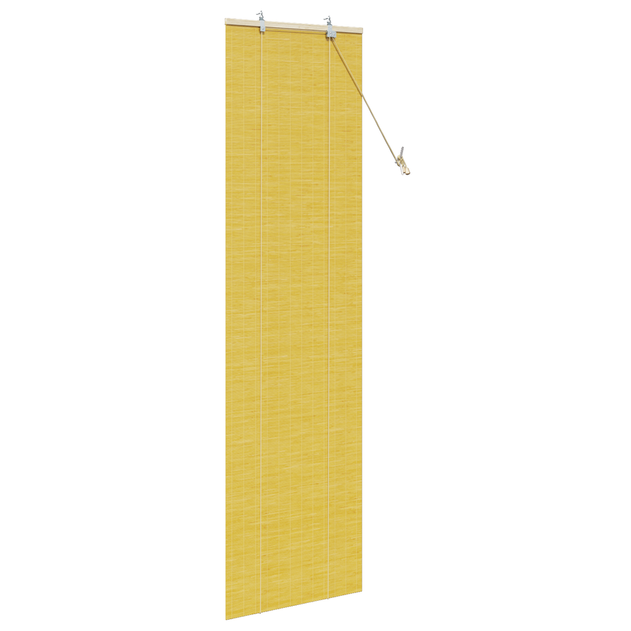 Raambuiten & Gordijnen met gordijnen Geel 60 x 220 cm Bamboe