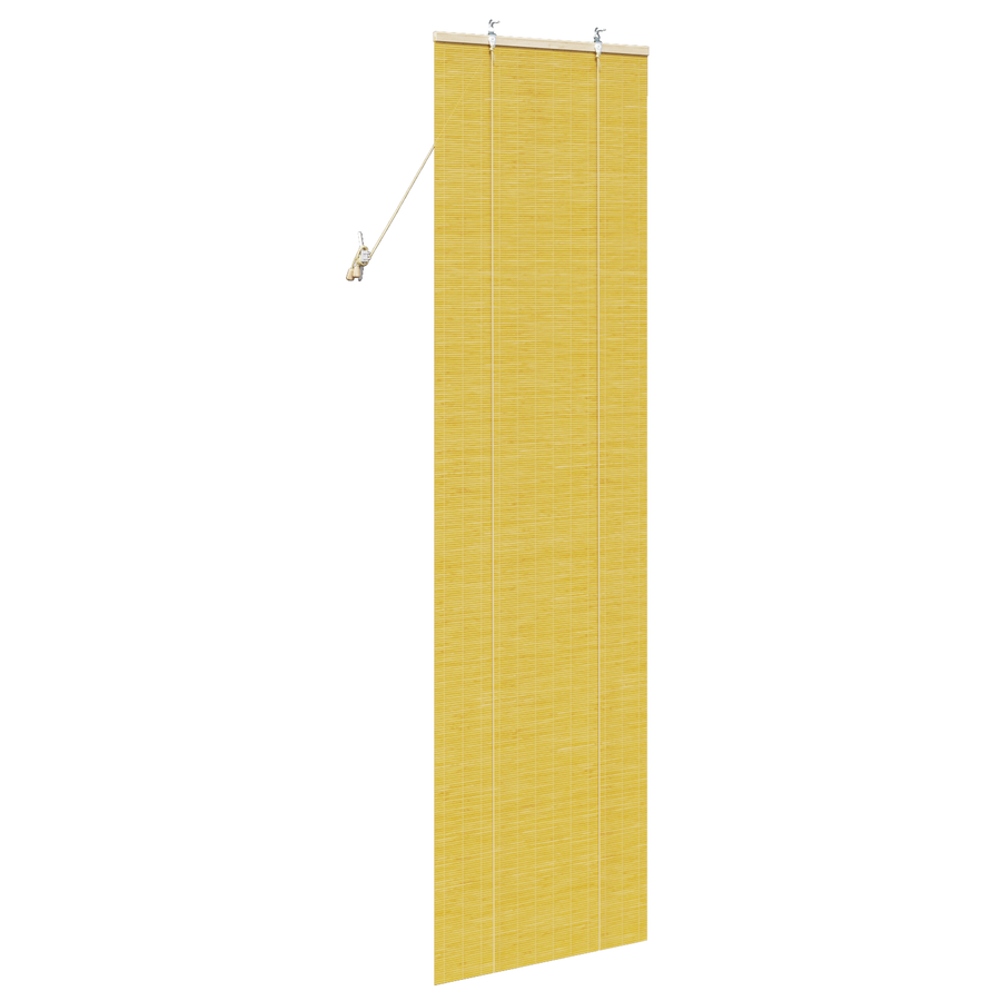 Raambuiten & Gordijnen met gordijnen Geel 60 x 220 cm Bamboe