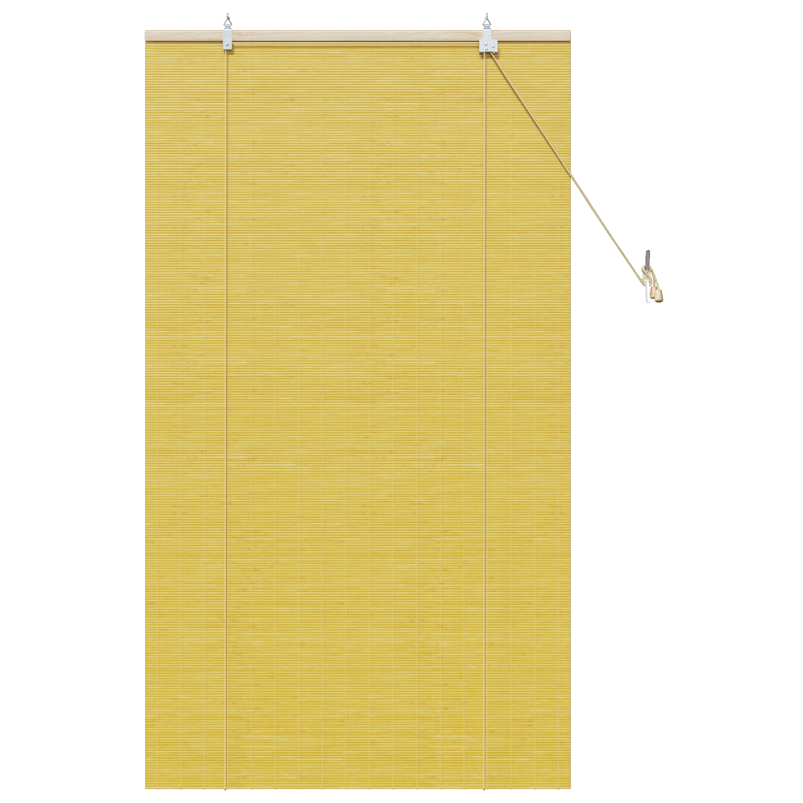 Raambuiten & Gordijnen met gordijnen Geel 80 x 160 cm Bamboe