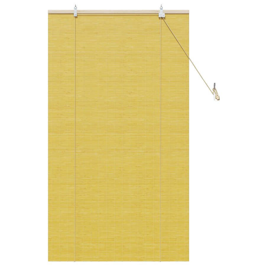 Raambuiten & Gordijnen met gordijnen Geel 80 x 160 cm Bamboe