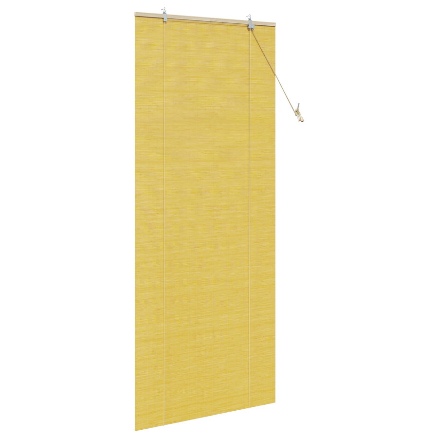 Raambuiten & Gordijnen met gordijnen Geel 80 x 220 cm Bamboe