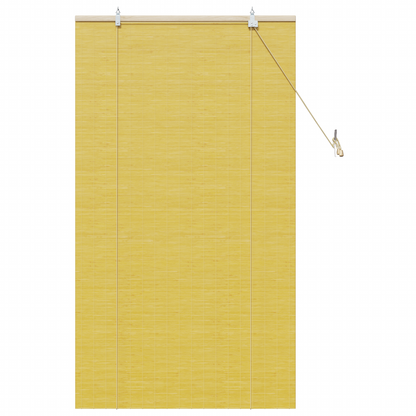 Raambuiten & Gordijnen met gordijnen Geel 90 x 160 cm Bamboe