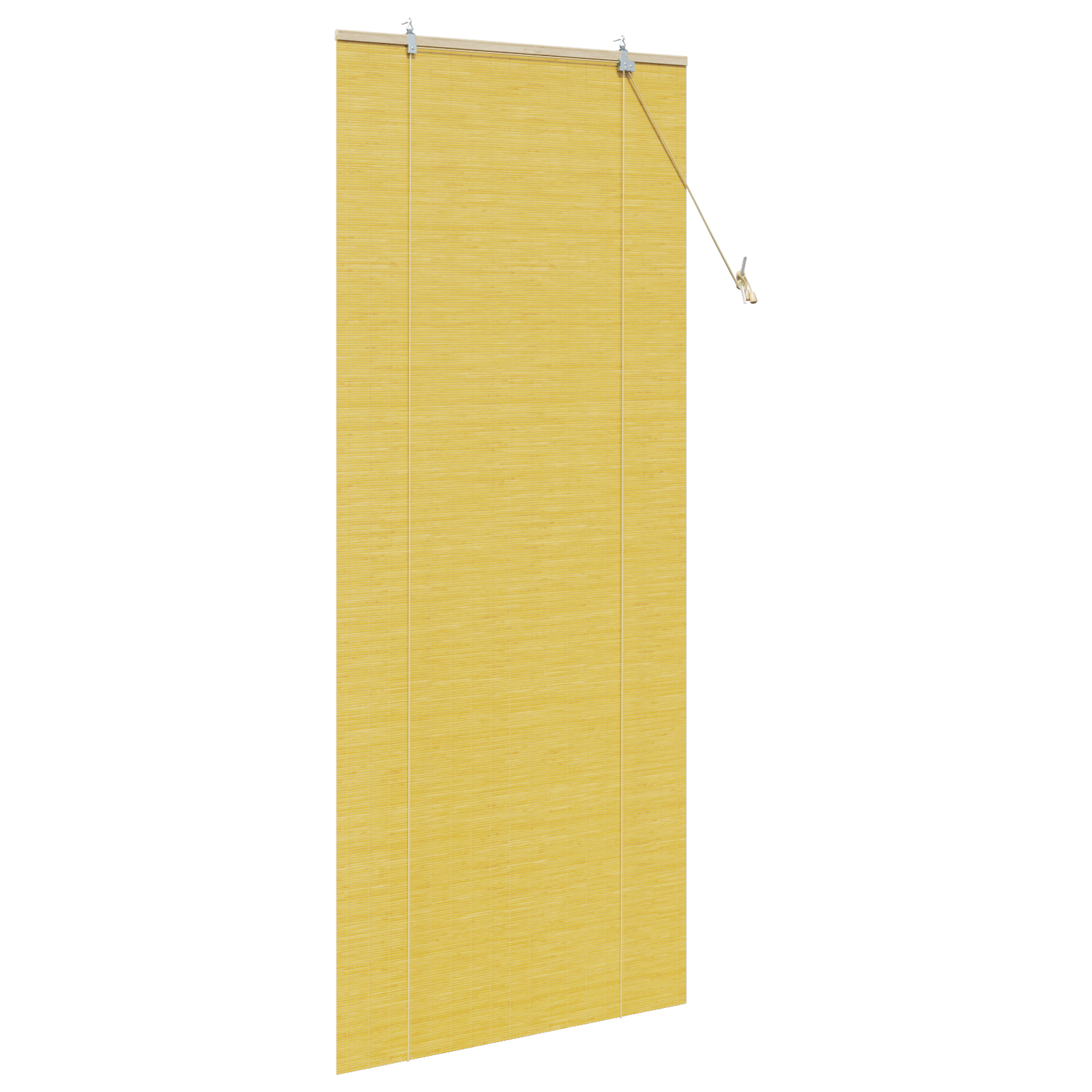 Raambuiten & Gordijnen met gordijnen Geel 90 x 220 cm Bamboe
