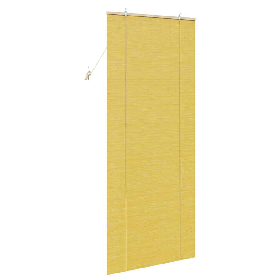 Raambuiten & Gordijnen met gordijnen Geel 90 x 220 cm Bamboe