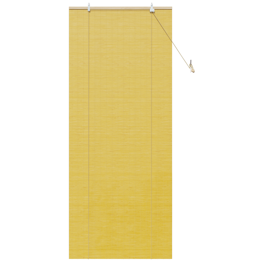 Raambuiten & Gordijnen met gordijnen Geel 90 x 220 cm Bamboe