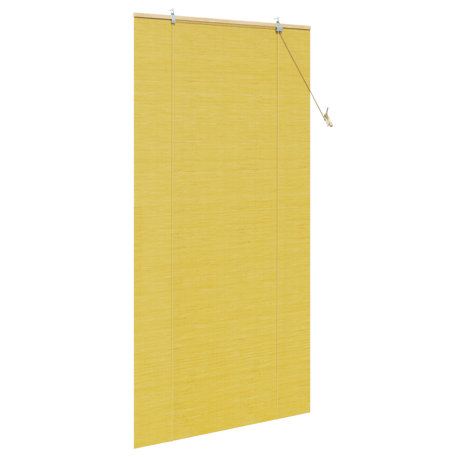 Raambuiten & Gordijnen met gordijnen Geel 100 x 220 cm Bamboe