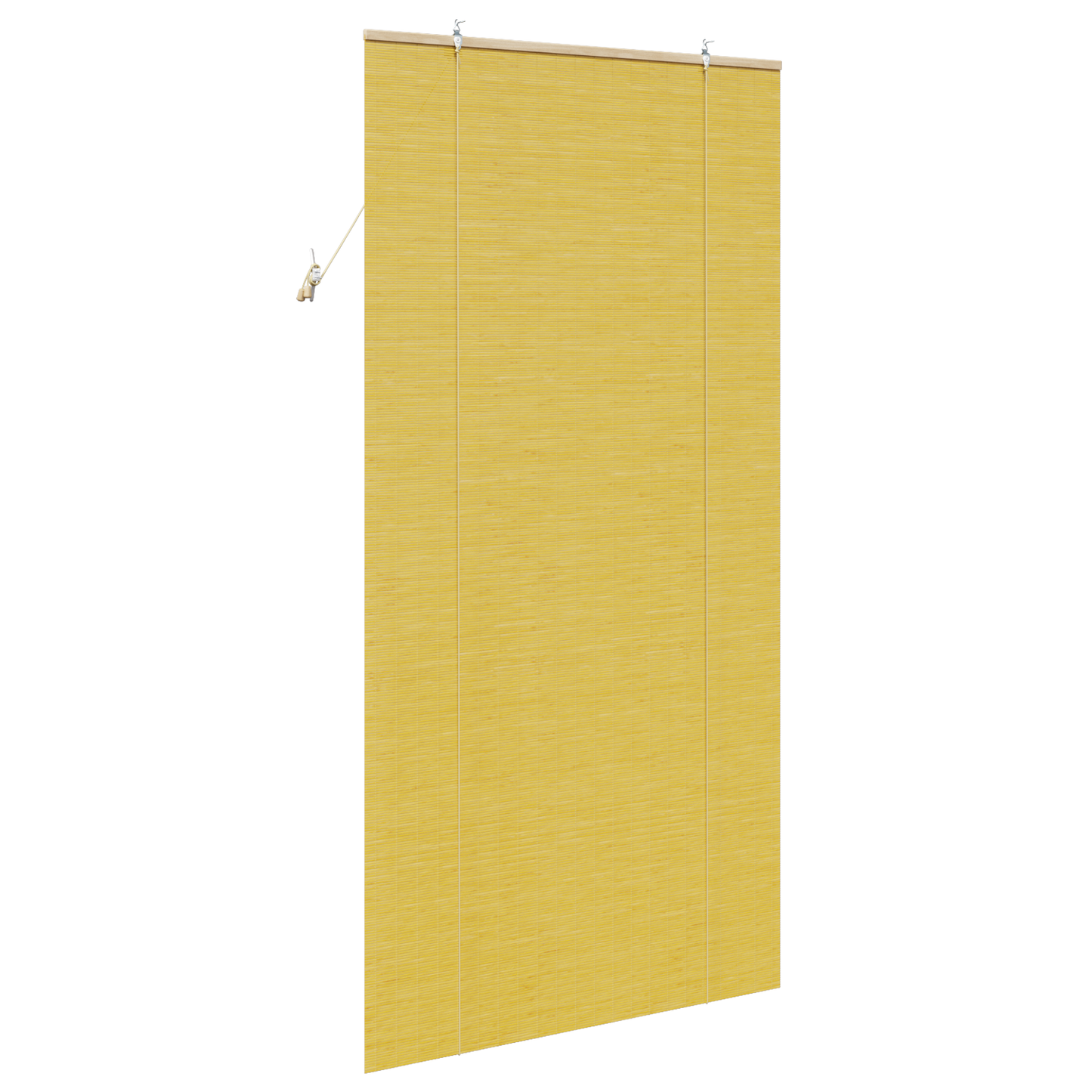 Raambuiten & Gordijnen met gordijnen Geel 100 x 220 cm Bamboe