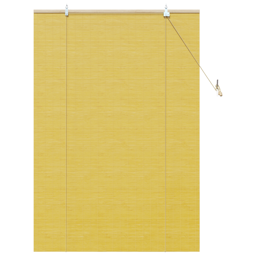 Raambuiten & Gordijnen met gordijnen Geel 110 x 160 cm Bamboe