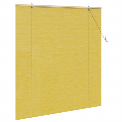 Raambuiten & Gordijnen met gordijnen Geel 150 x 160 cm Bamboe