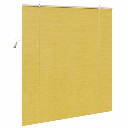 Raambuiten & Gordijnen met gordijnen Geel 150 x 160 cm Bamboe