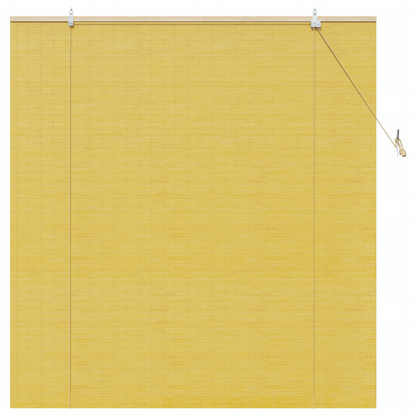 Raambuiten & Gordijnen met gordijnen Geel 150 x 160 cm Bamboe