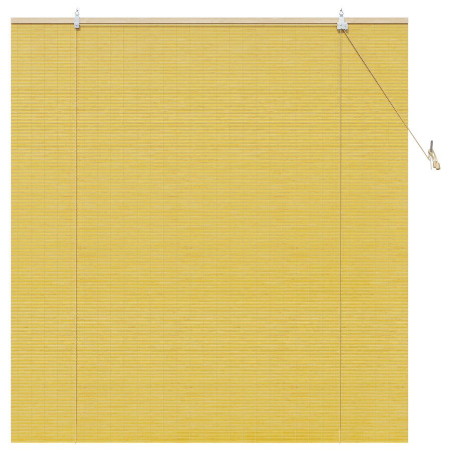 Raambuiten & Gordijnen met gordijnen Geel 150 x 160 cm Bamboe