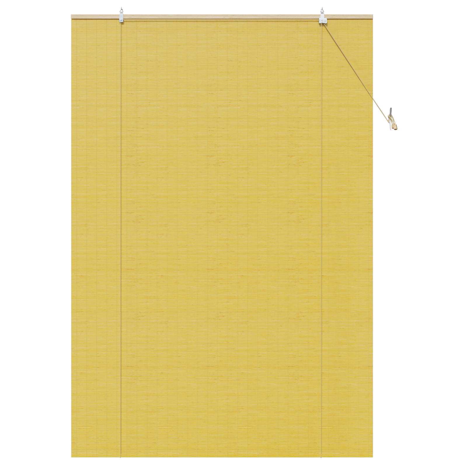 Raambuiten & Gordijnen met gordijnen Geel 150 x 220 cm Bamboe
