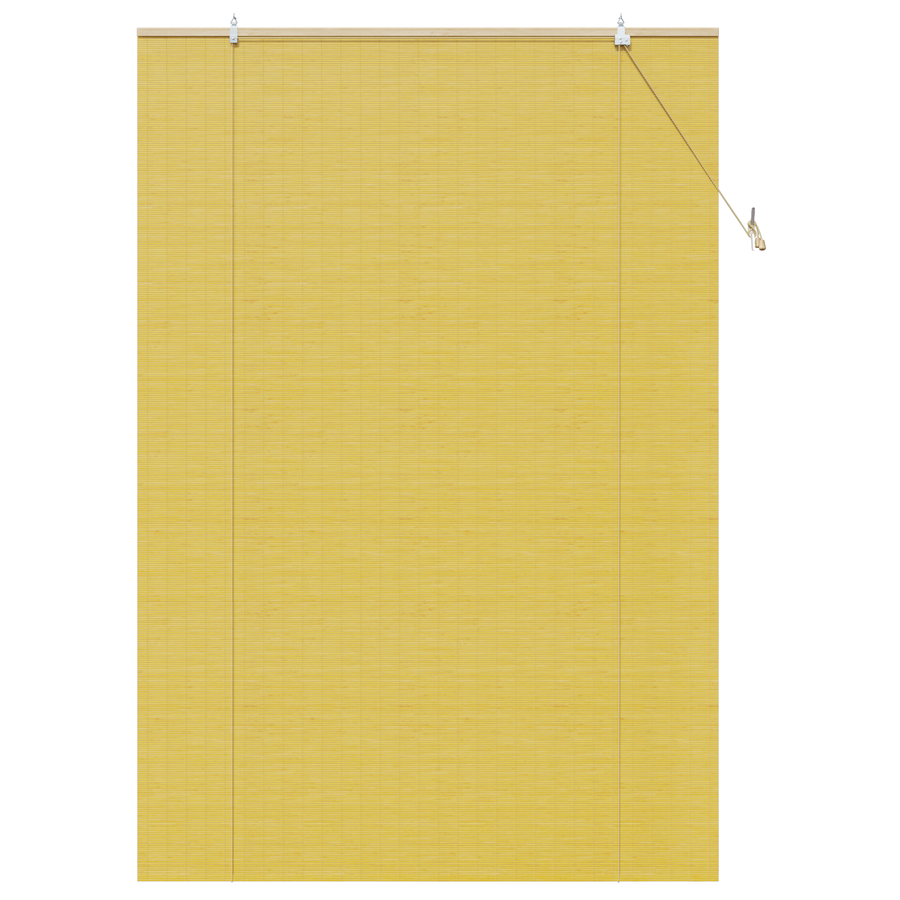 Raambuiten & Gordijnen met gordijnen Geel 150 x 220 cm Bamboe