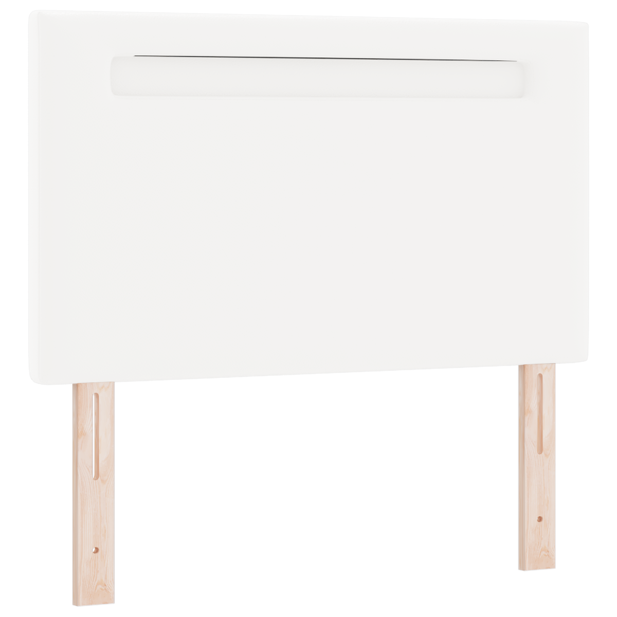 Hoofdbord effen 90 cm kunstleer wit