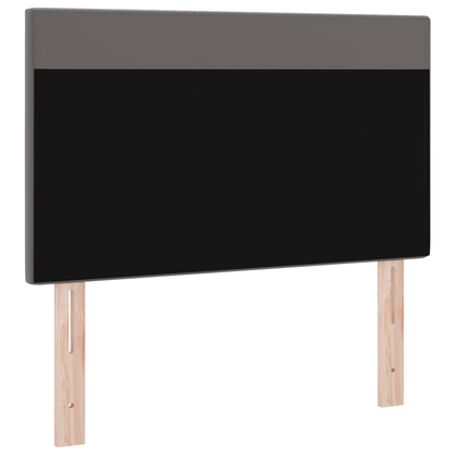 Hoofdbord effen 90 cm kunstleer grijs