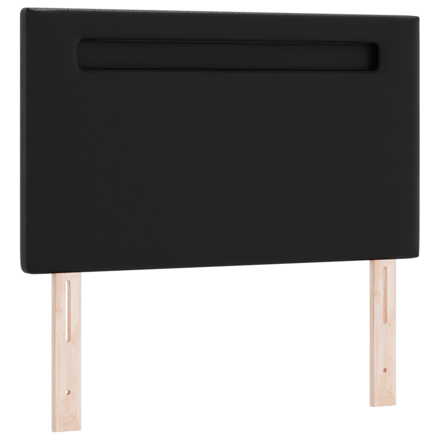 Hoofdbord effen 100 cm kunstleer zwart