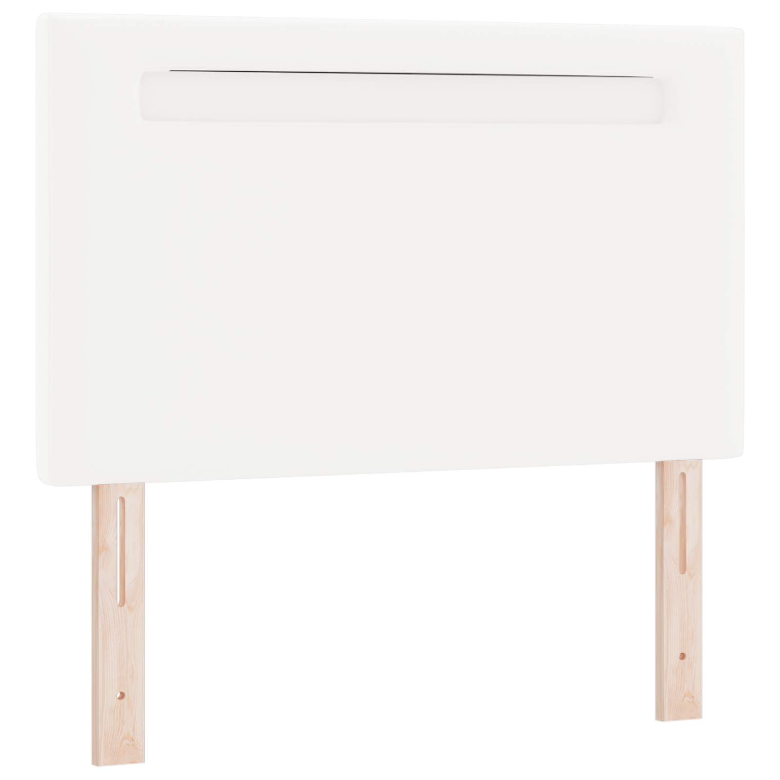 Hoofdbord Simpel Design Strak Wit 100 cm Faux Leer
