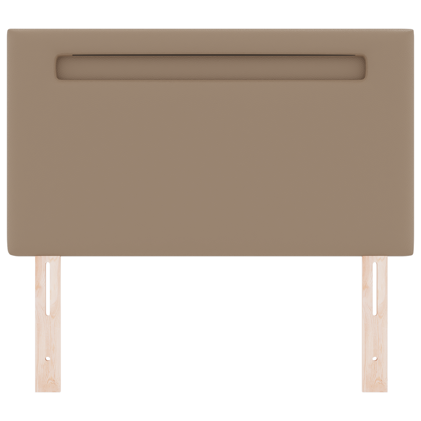 Hoofdbord effen 100 cm kunstleer cappuccinokleurig