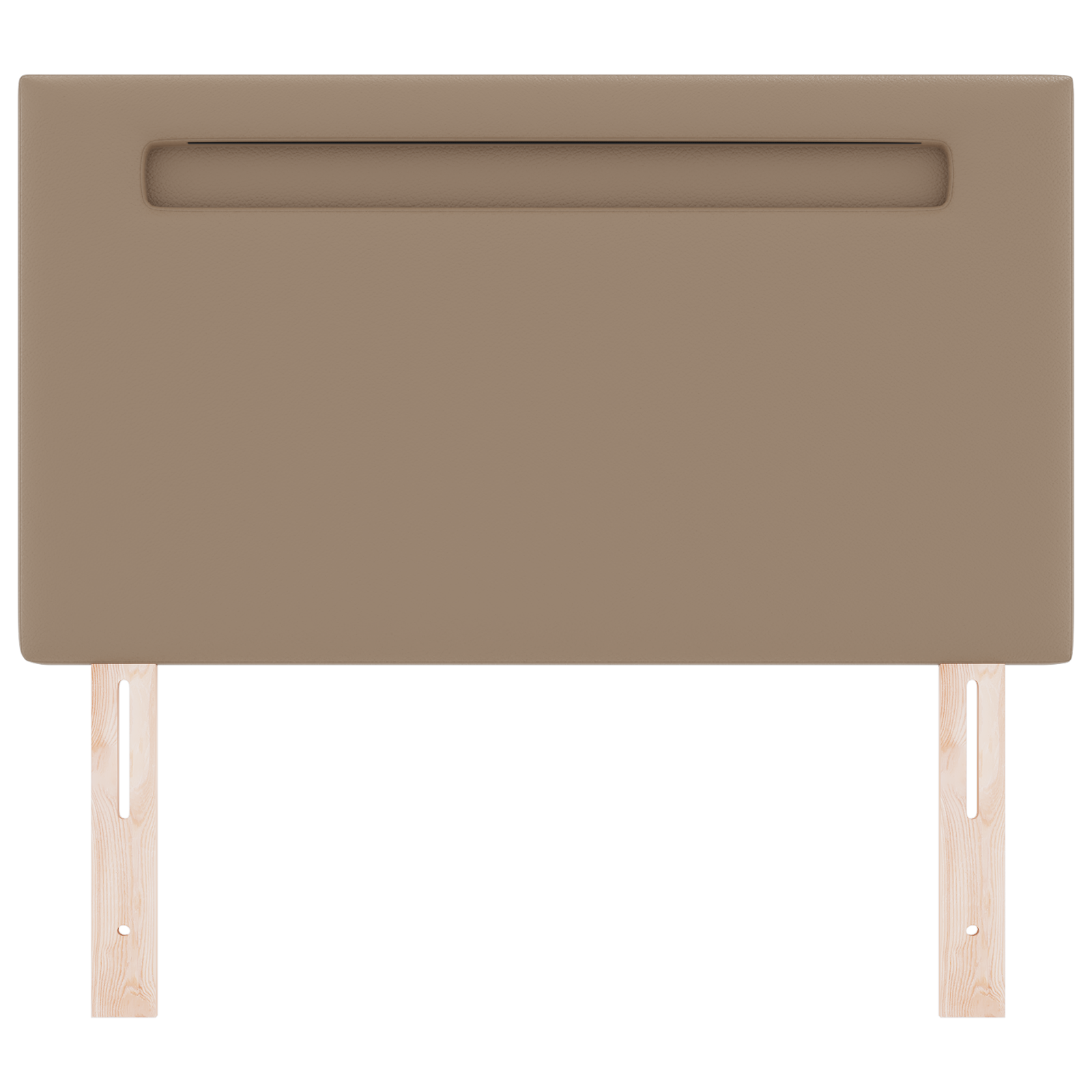 Hoofdbord effen 100 cm kunstleer cappuccinokleurig