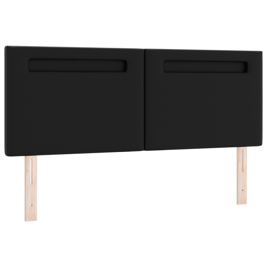 Hoofdbord effen 140 cm kunstleer zwart
