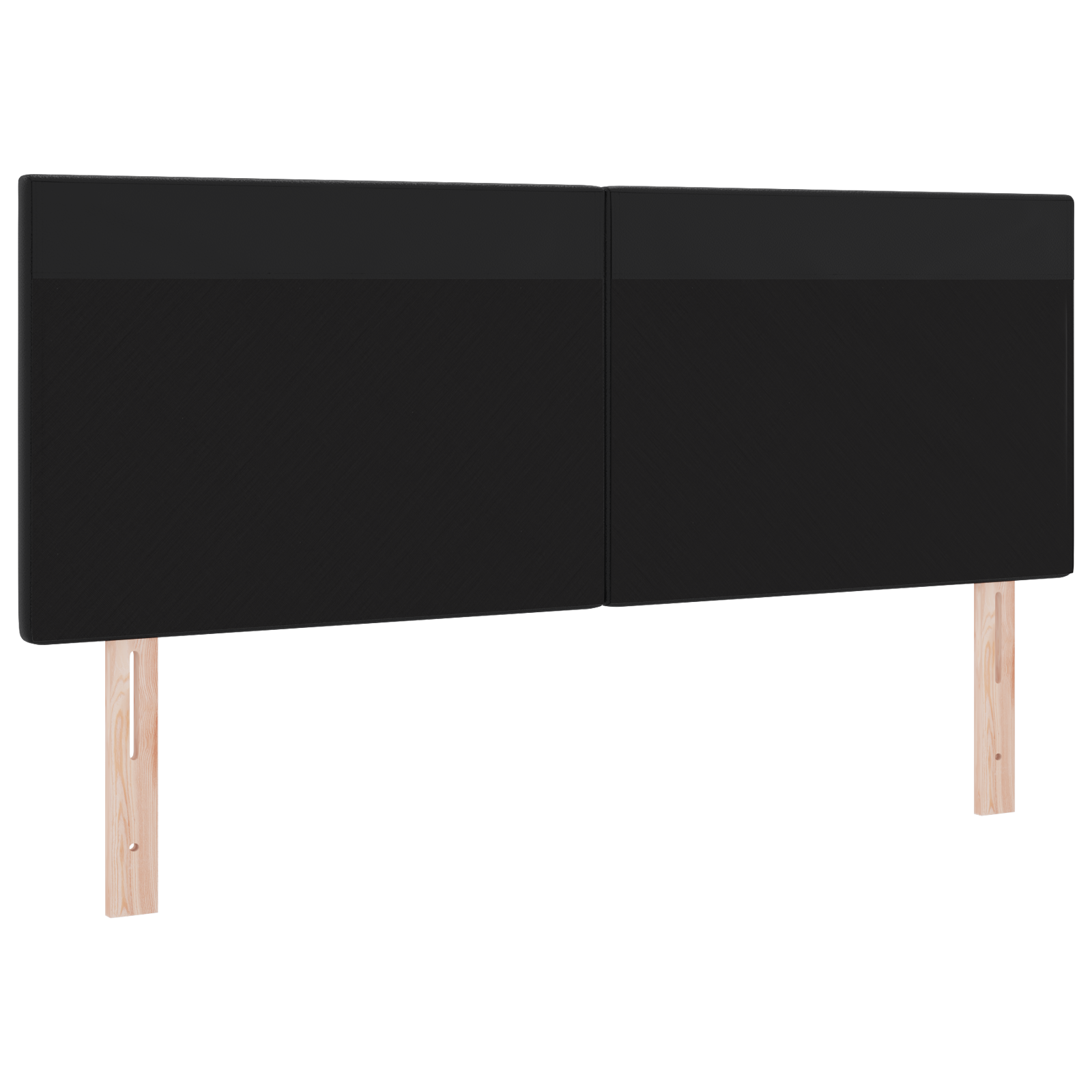 Hoofdbord effen 140 cm kunstleer zwart