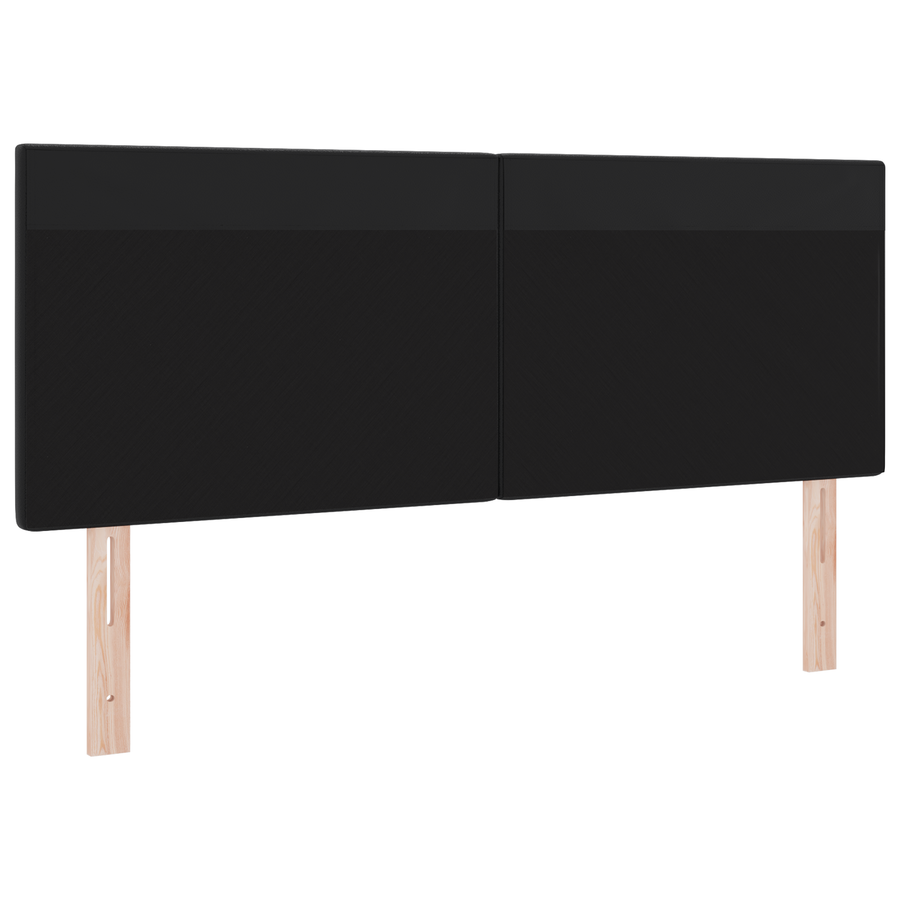 Hoofdbord effen 140 cm kunstleer zwart