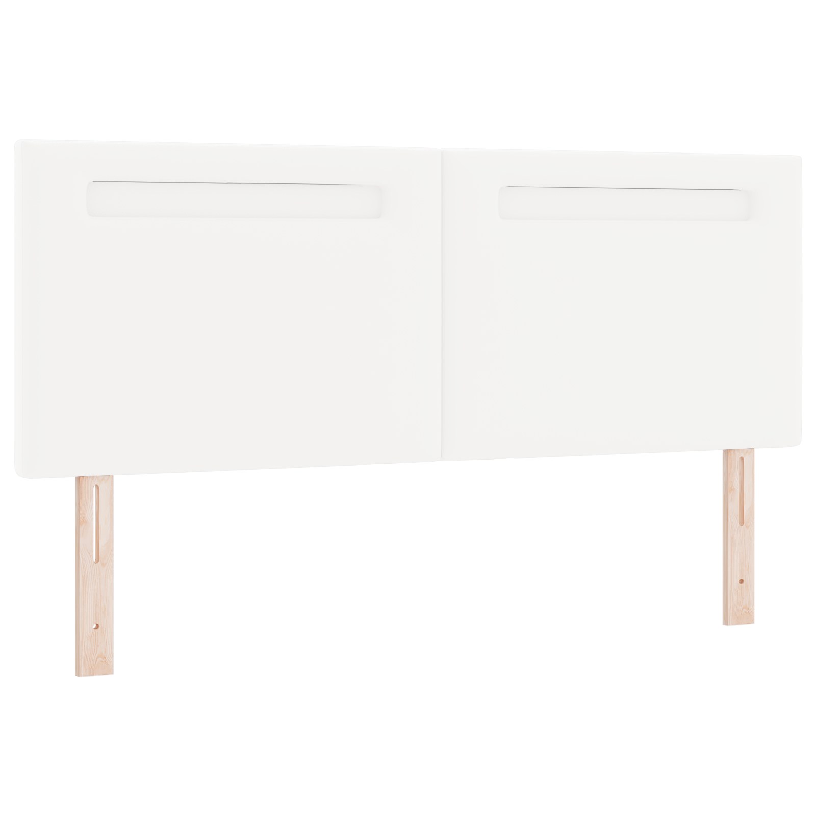 Hoofdbord effen 160 cm kunstleer wit
