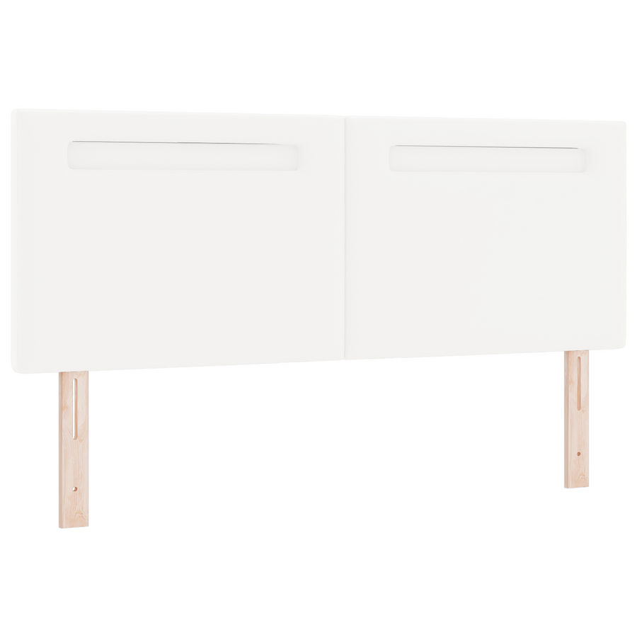 Hoofdbord effen 160 cm kunstleer wit