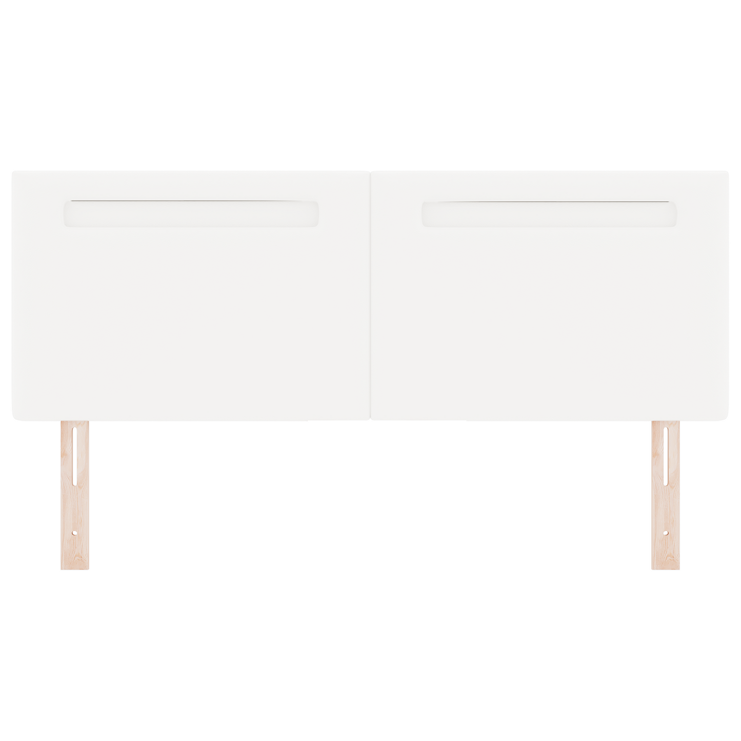 Hoofdbord effen 160 cm kunstleer wit