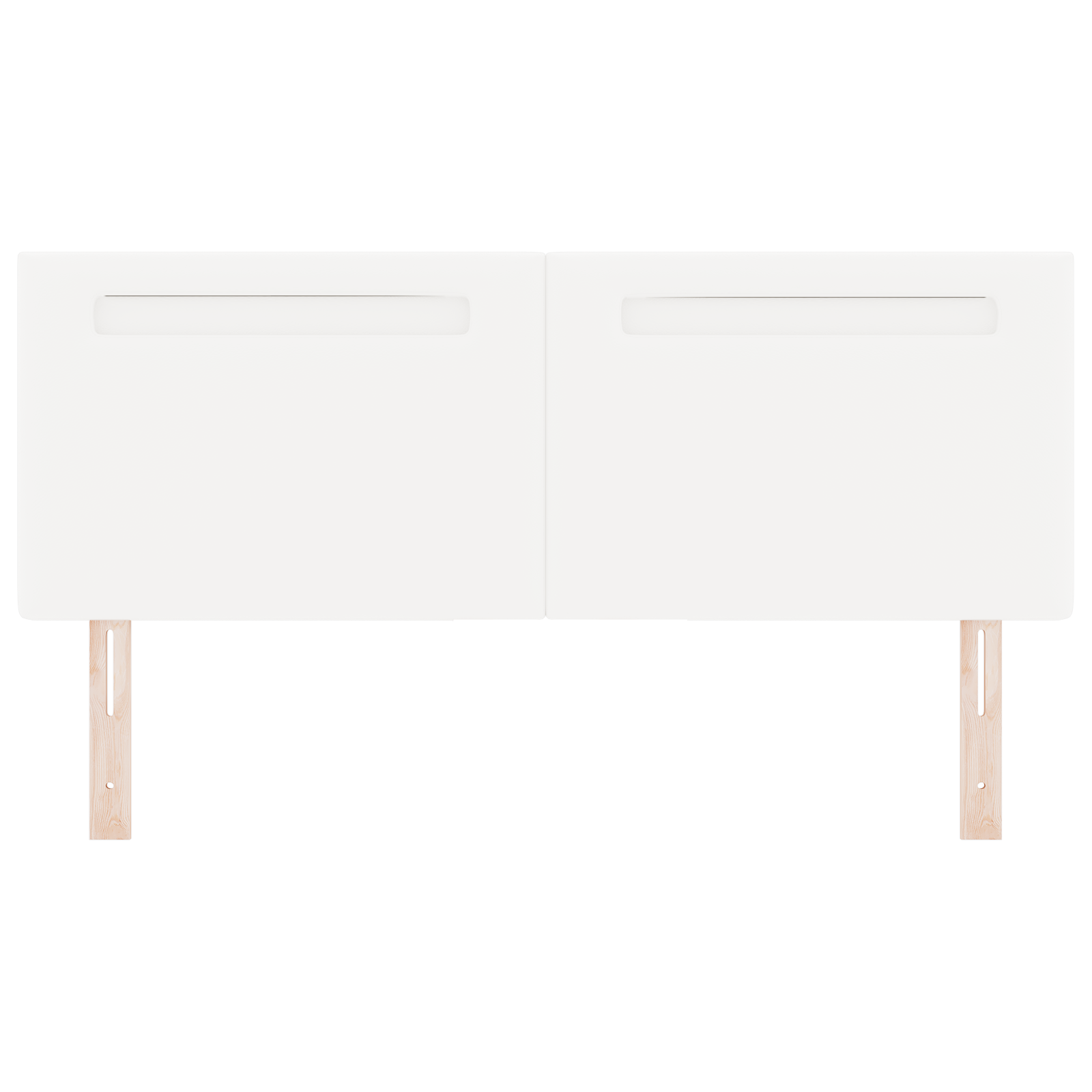 Hoofdbord effen 160 cm kunstleer wit