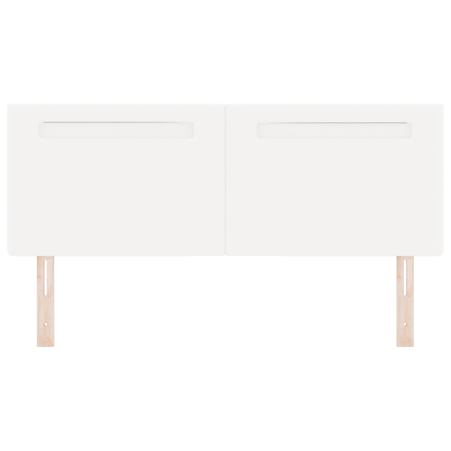 Hoofdbord effen 160 cm kunstleer wit