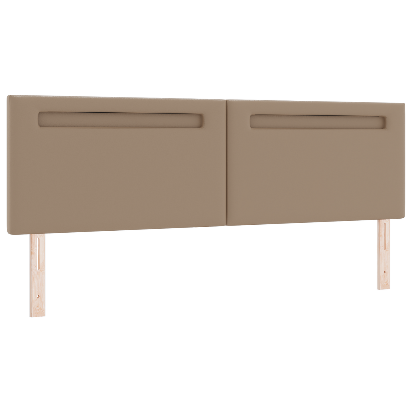 Hoofdbord effen 180 cm kunstleer cappuccinokleurig