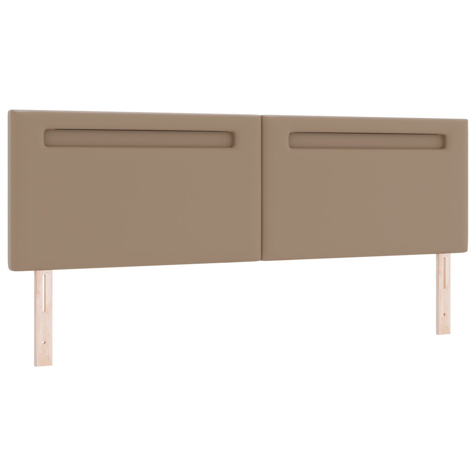 Hoofdbord effen 180 cm kunstleer cappuccinokleurig