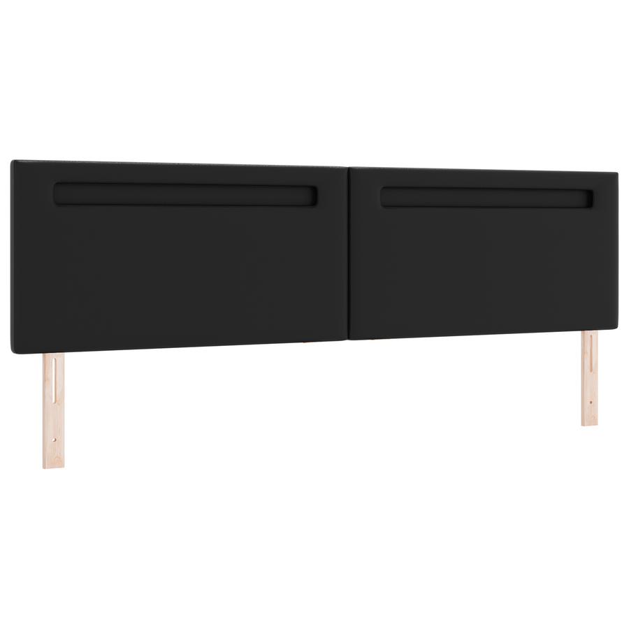 Hoofdbord effen 200 cm kunstleer zwart