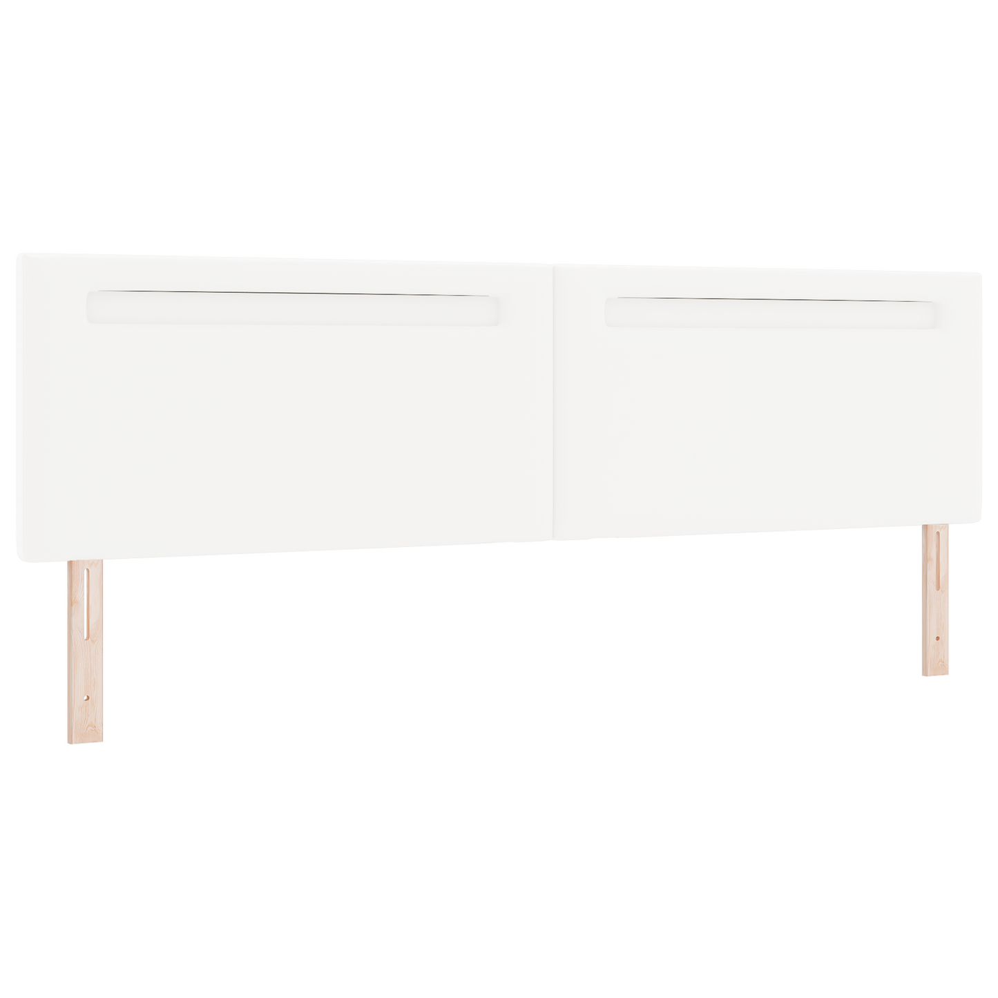 Hoofdbord effen 200 cm kunstleer wit