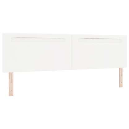 Hoofdbord effen 200 cm kunstleer wit