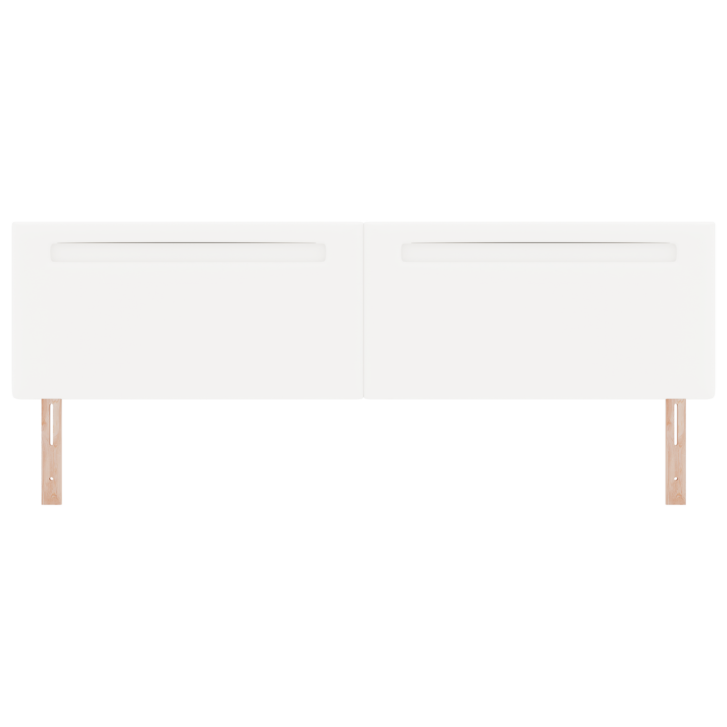Hoofdbord effen 200 cm kunstleer wit