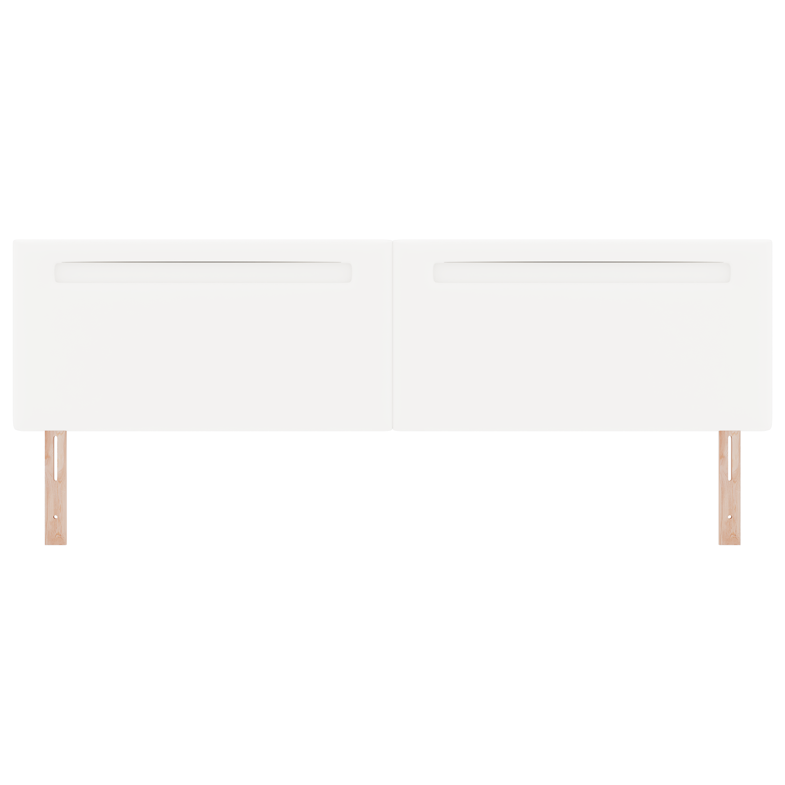 Hoofdbord effen 200 cm kunstleer wit