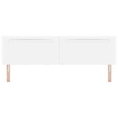 Hoofdbord effen 200 cm kunstleer wit