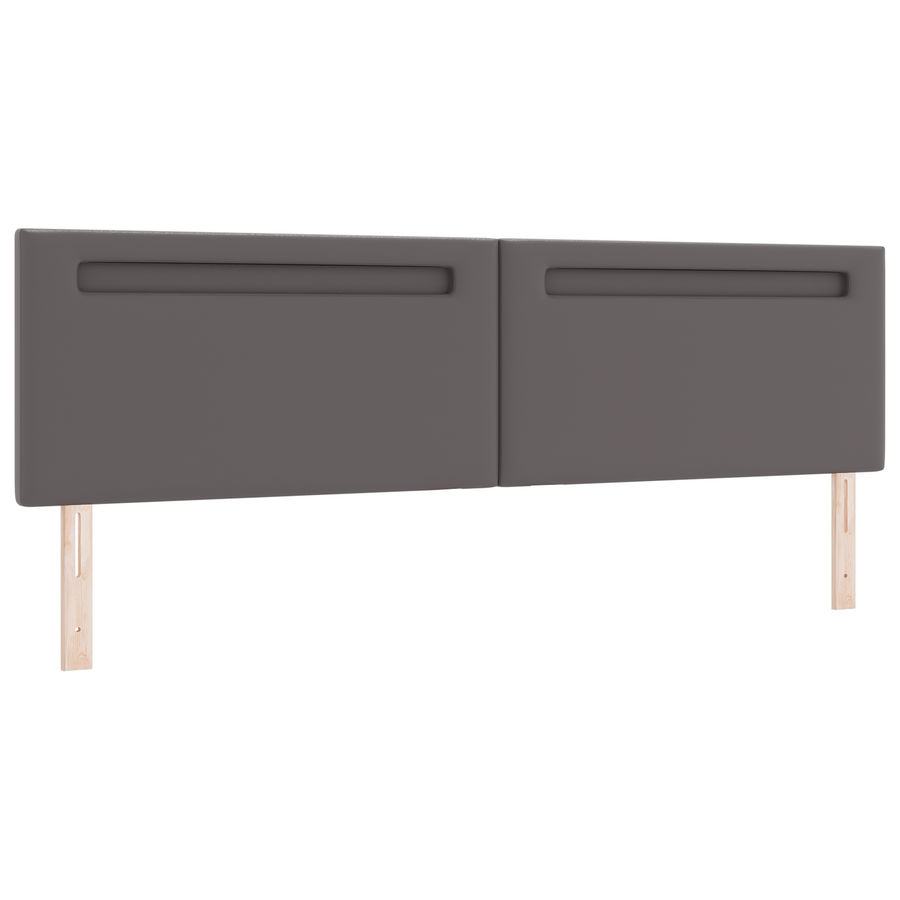 Hoofdbord effen 200 cm kunstleer grijs