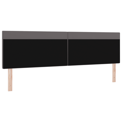 Hoofdbord effen 200 cm kunstleer grijs