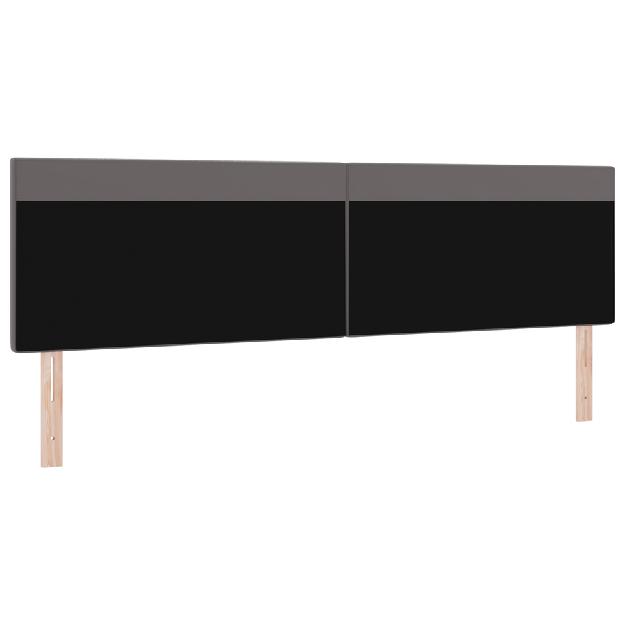 Hoofdbord effen 200 cm kunstleer grijs