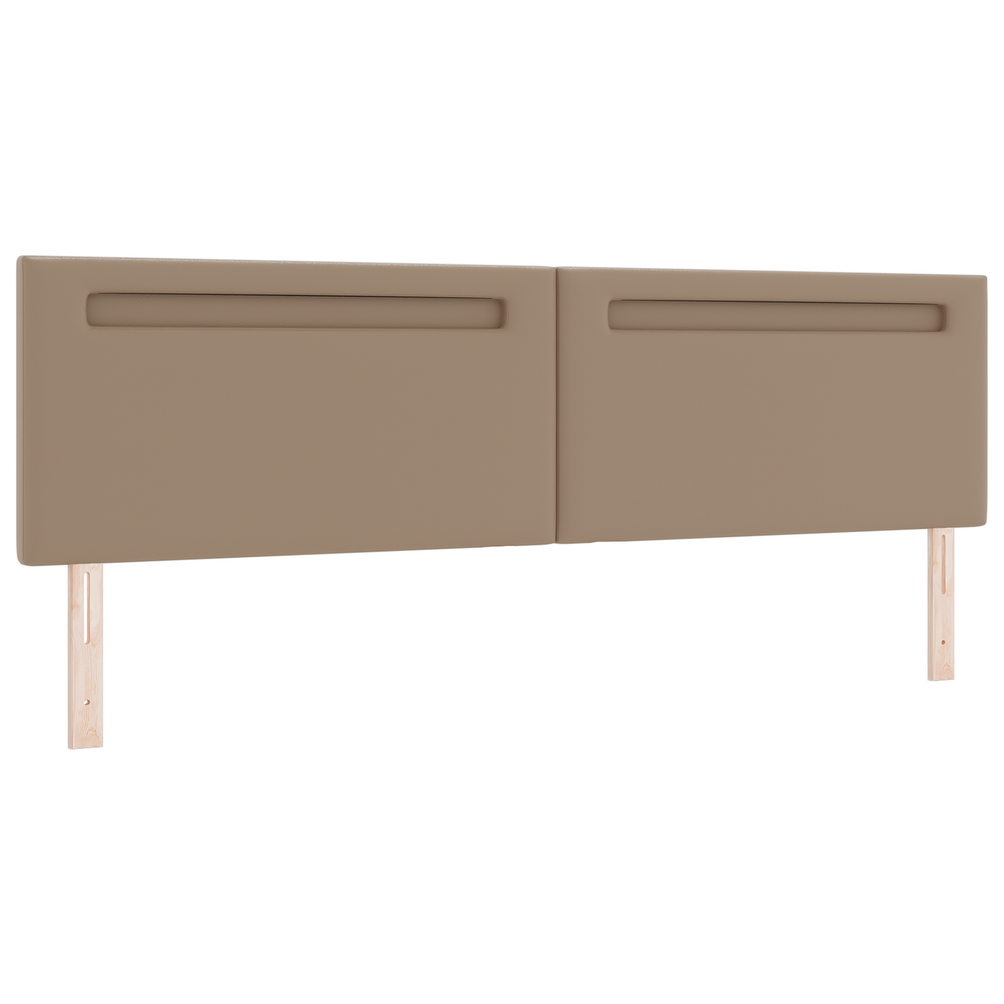 Hoofdbord effen 200 cm kunstleer cappuccinokleurig
