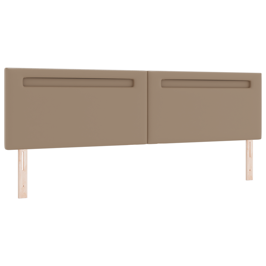 Hoofdbord effen 200 cm kunstleer cappuccinokleurig