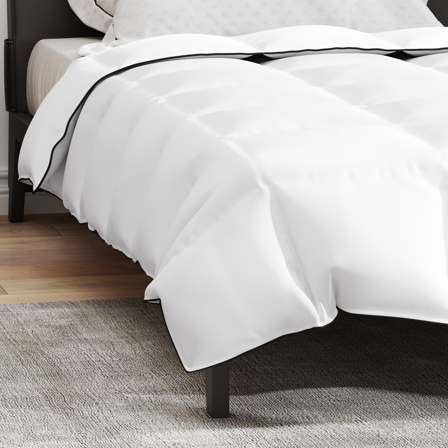 Winter Dekbed Wit 155 x 200 cm 105gsm perzik polyester