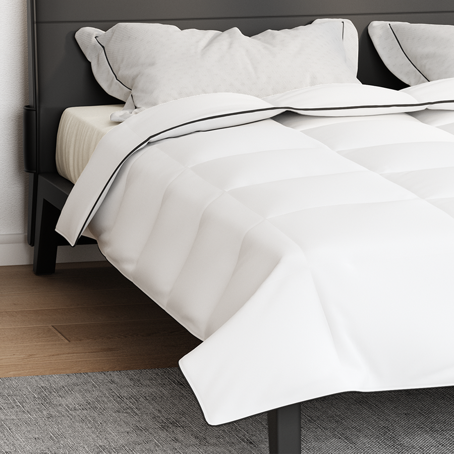 Winter Dekbed Wit 200 x 240 cm 105gsm perzik polyester