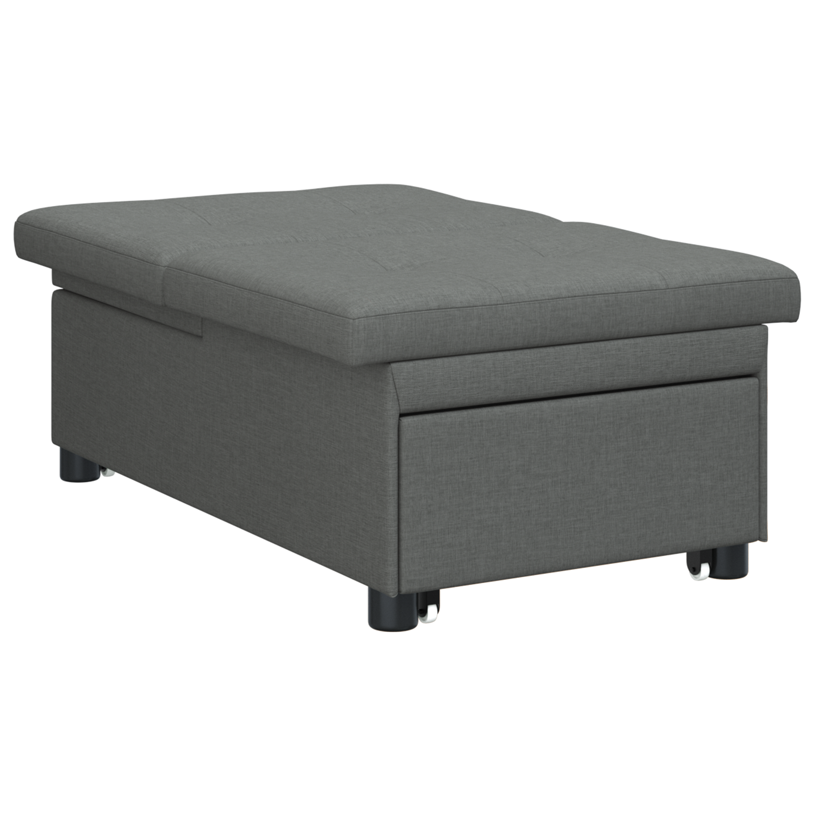 3-in-1 Sofa Bed - Uittrekbaar Ontwerp, Donkergrijze Stof